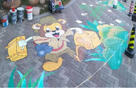 岳池夏季画地面彩绘会遇到的问题