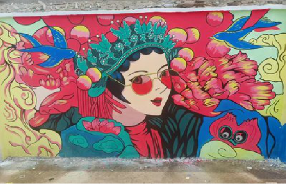 岳池墙体彩绘-网红墙