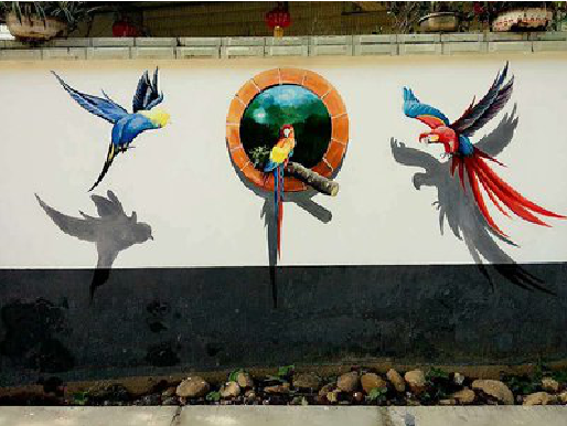 岳池视觉错位-3D墙绘设计