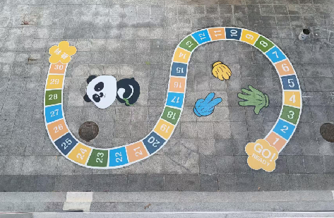 岳池地面游戏彩绘