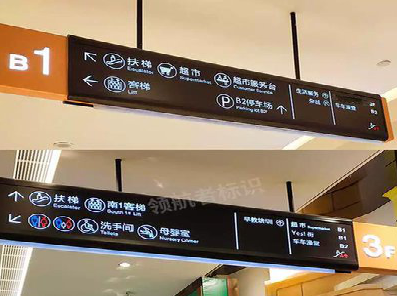 岳池如何通过商场标识牌引导客流分布？